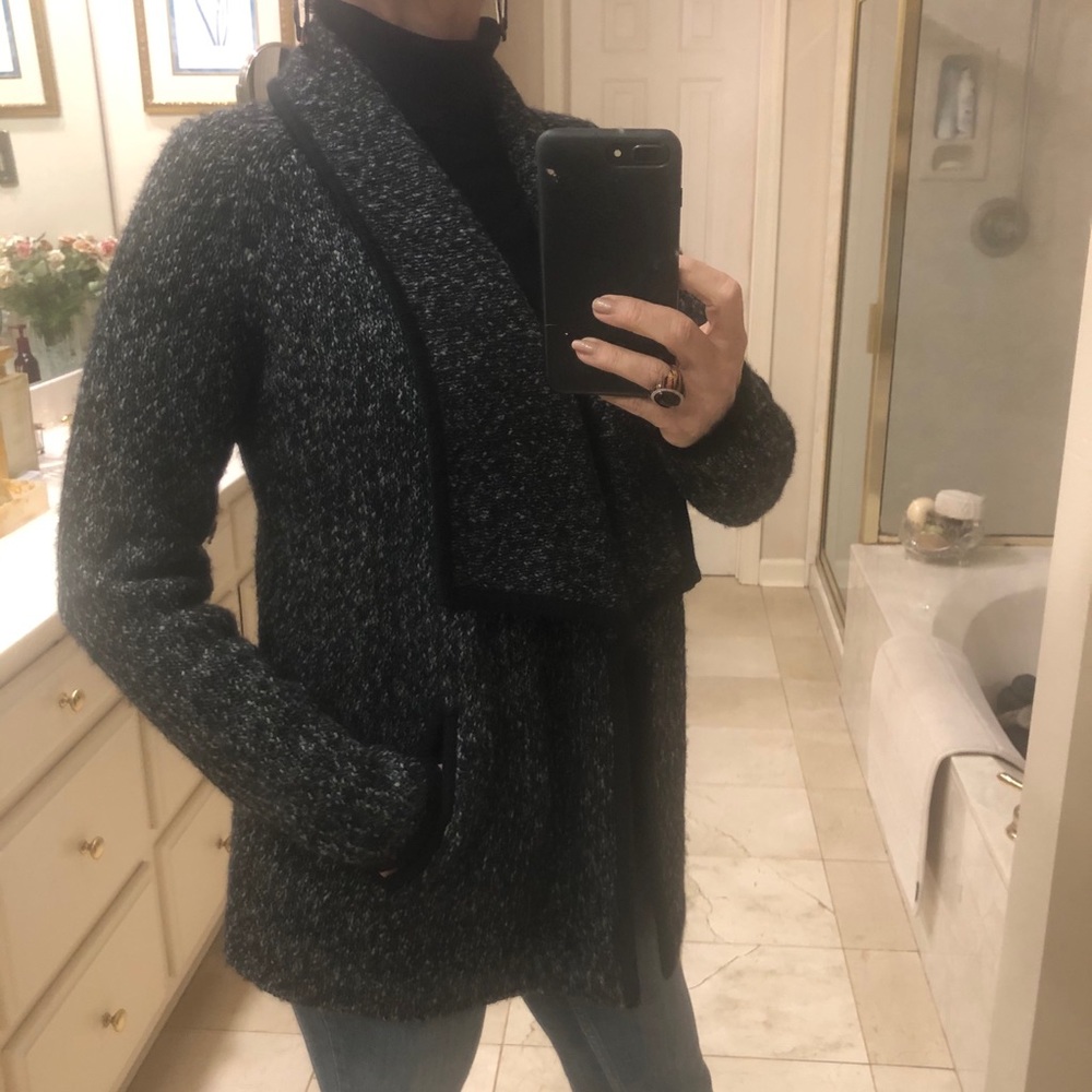 Tart Sweater Jacket black tweed, Sz S - Picture 3 of 15